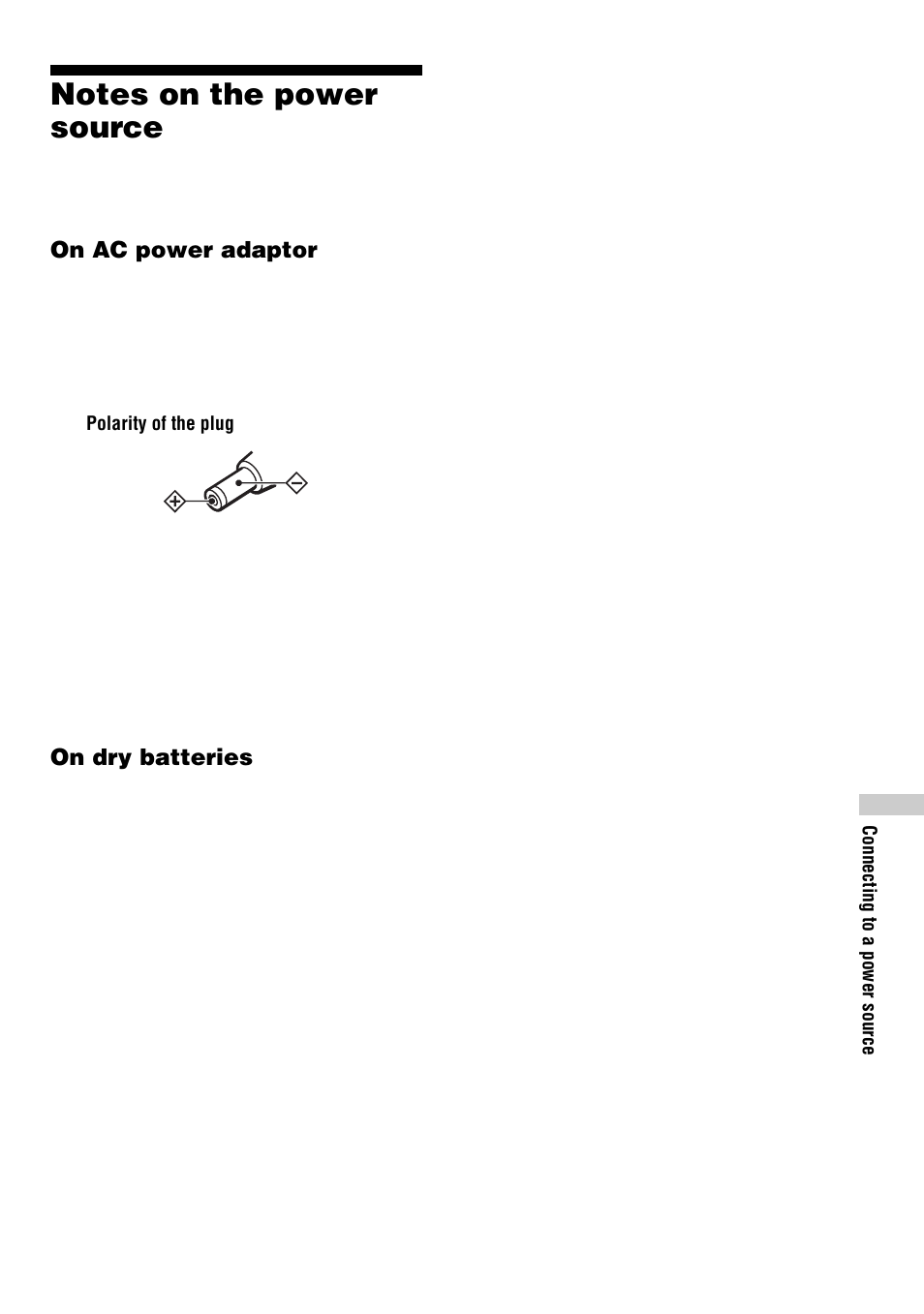 Notes on the power source | Sony D-NF400/NF401 User Manual | Page 31 / 40