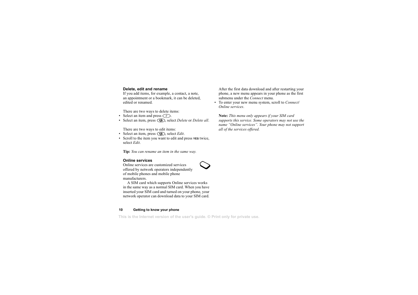 Sony T68i User Manual | Page 10 / 95