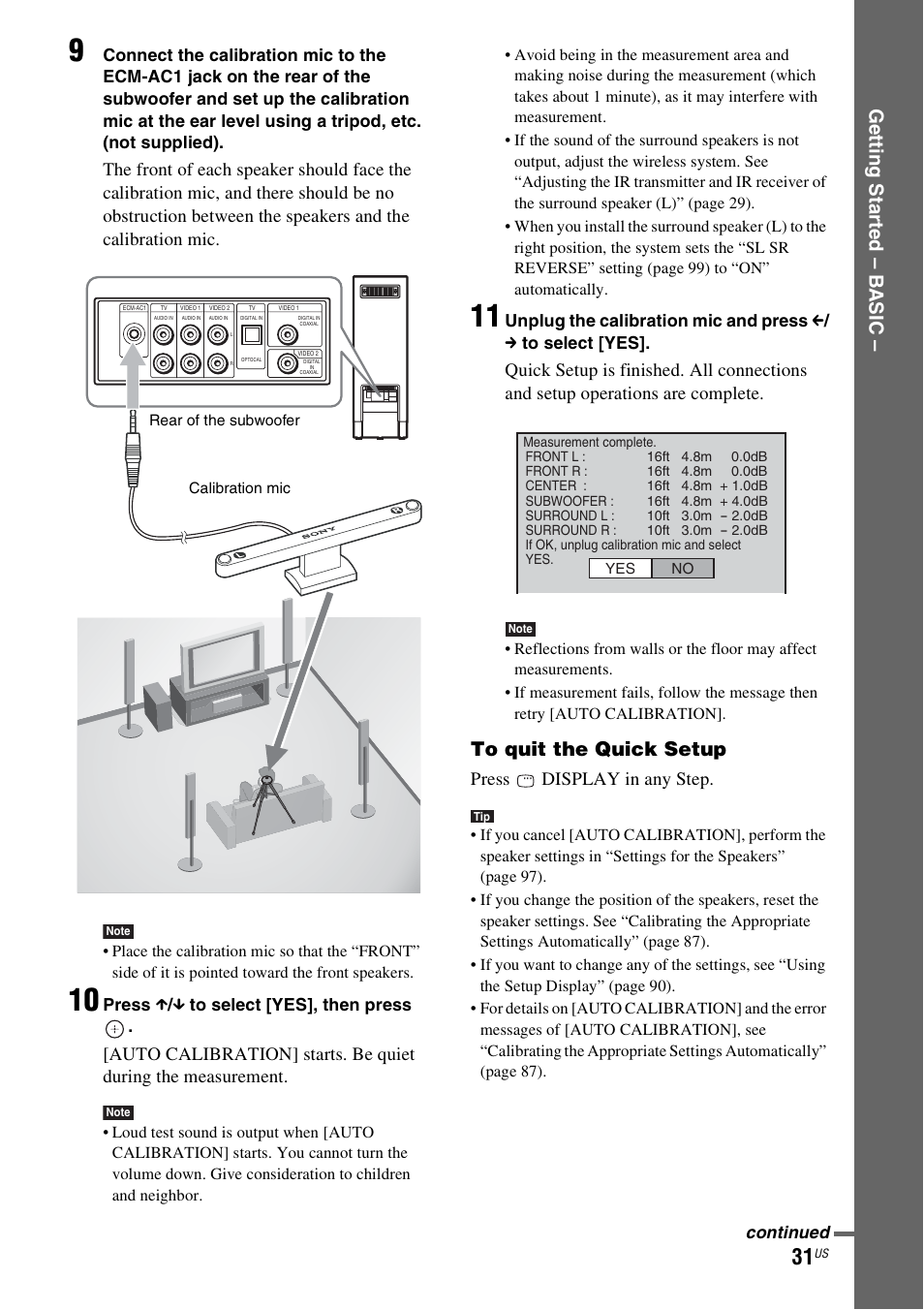 Ge tting star te d – b a sic, Press display in any step | Sony DAVLF1H User Manual | Page 31 / 127