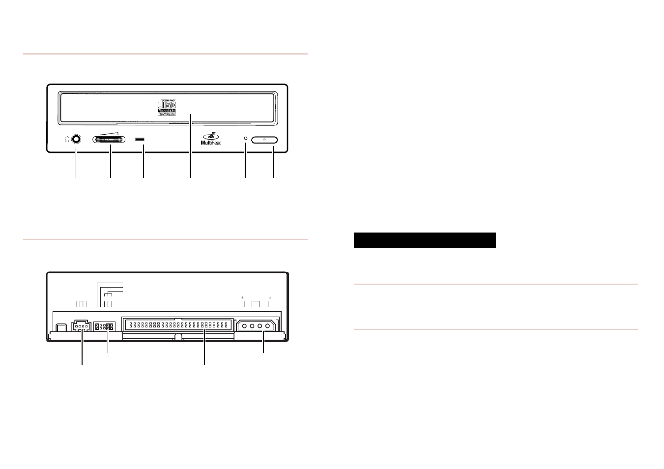 Precautions, Hardware installation, Location and function of parts and controls | Installing the drive unit into the computer, Getting started, Front panel rear panel | Sony CD-R/RW User Manual | Page 4 / 12