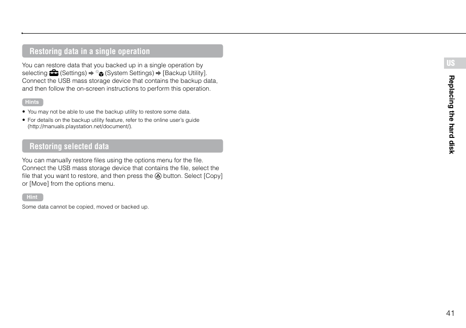 Sony 120-250GB Playstation 3 CECH-2101A User Manual | Page 41 / 120