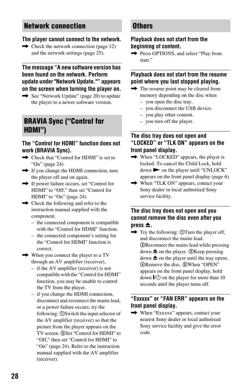 Sony BDP-S470 User Manual | Page 28 / 35