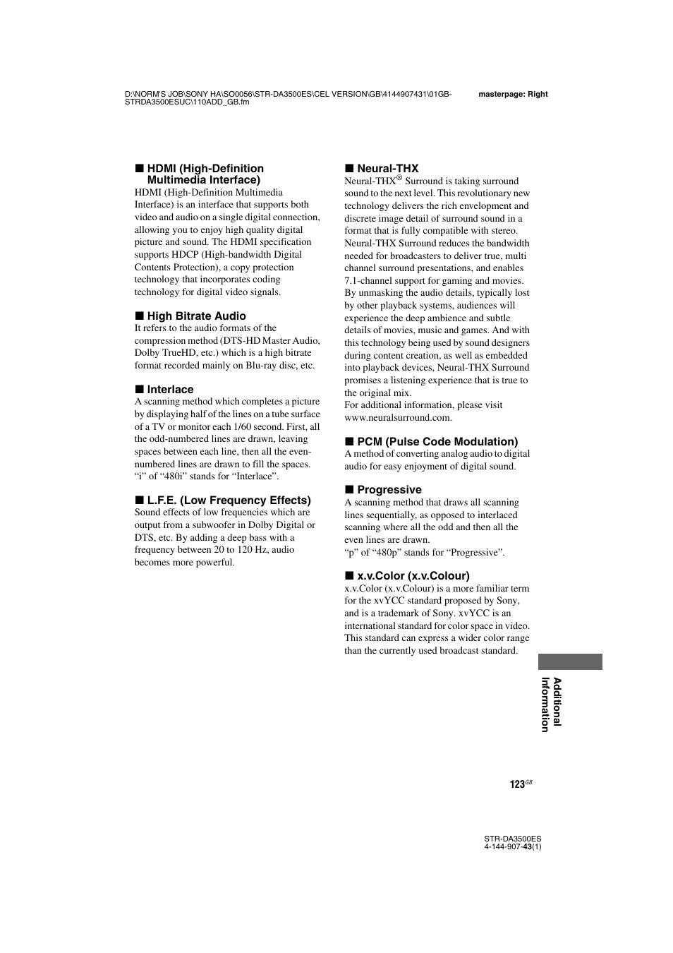 Sony 4-144-907-43(1) User Manual | Page 123 / 136