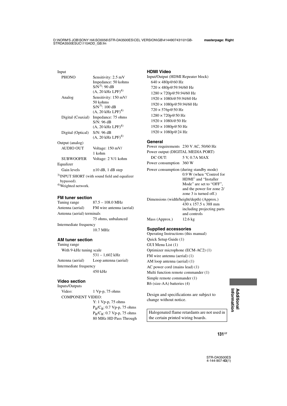 Sony 4-144-907-43(1) User Manual | Page 131 / 136