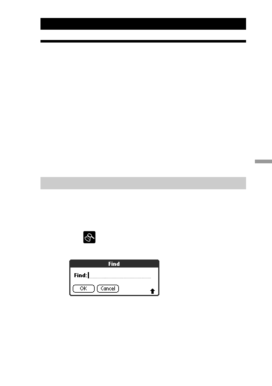 Handy functions, Finding records, Using the find option | Sony PEG-S300 User Manual | Page 111 / 192