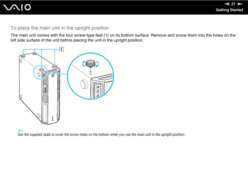 Sony VGC-RM1 User Manual | Page 21 / 170