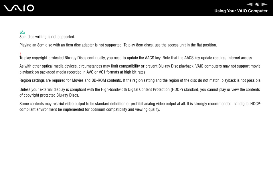Sony VGC-RM1 User Manual | Page 40 / 170