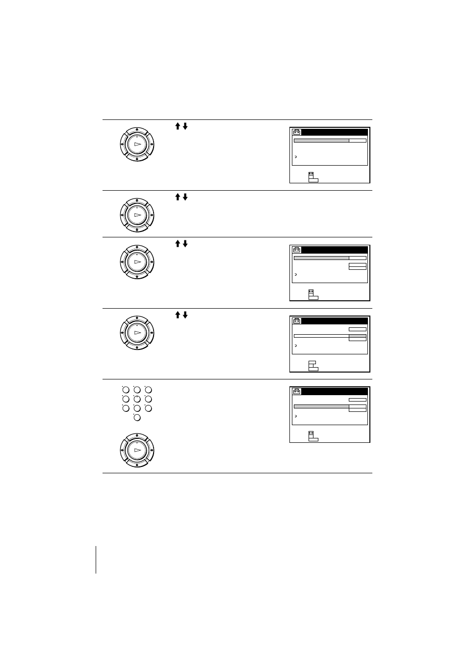 Press m/m to highlight cable mouse, then press ok, Press m/m to highlight on, then press ok | Sony N71 User Manual | Page 36 / 108