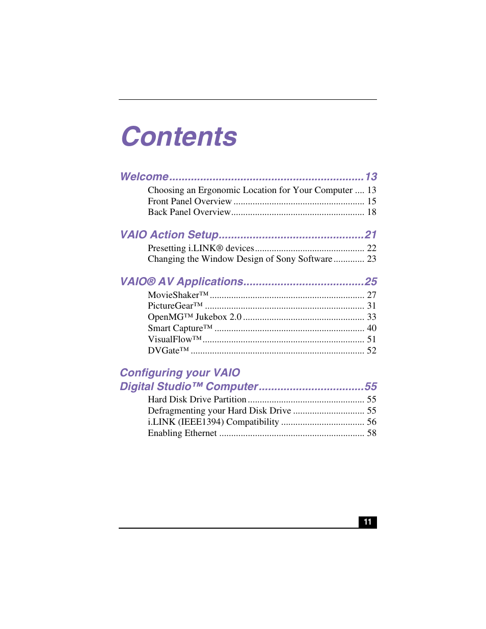 Sony PCV-RX380DS User Manual | Page 11 / 100