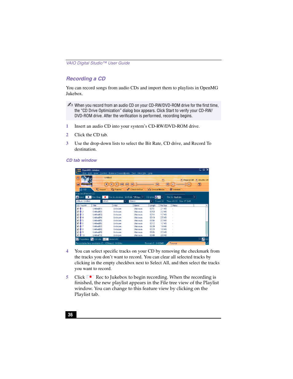 Sony PCV-RX380DS User Manual | Page 36 / 100