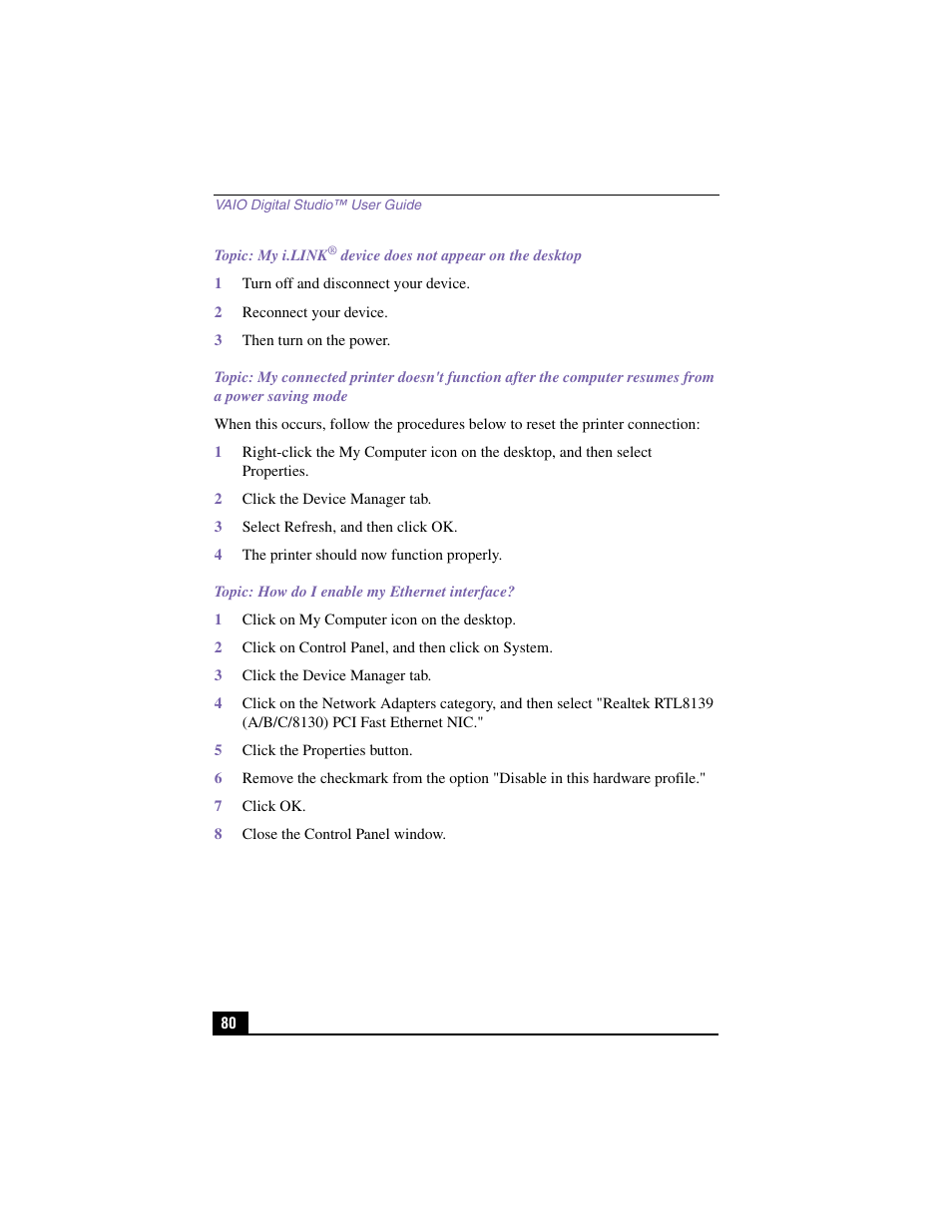 Sony PCV-RX380DS User Manual | Page 80 / 100