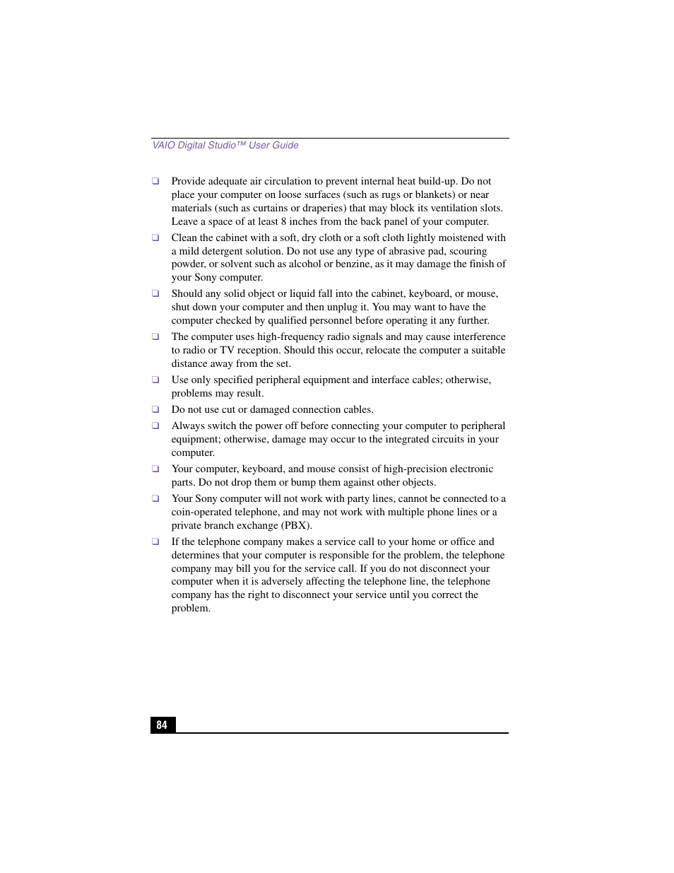 Sony PCV-RX380DS User Manual | Page 84 / 100