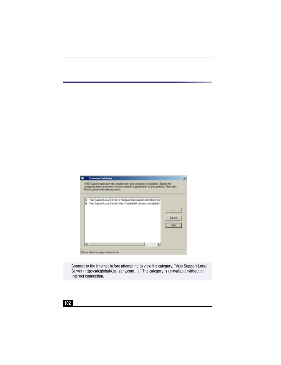 Using common solutions | Sony VAIO PCV-RX490TV User Manual | Page 104 / 142