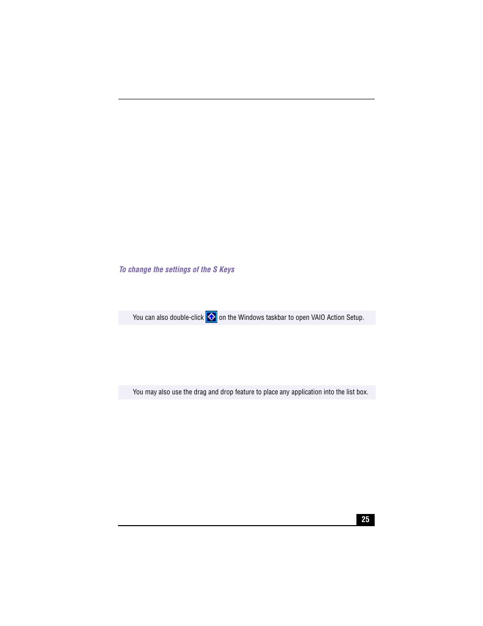 Vaio action setup | Sony VAIO PCV-RX490TV User Manual | Page 27 / 142