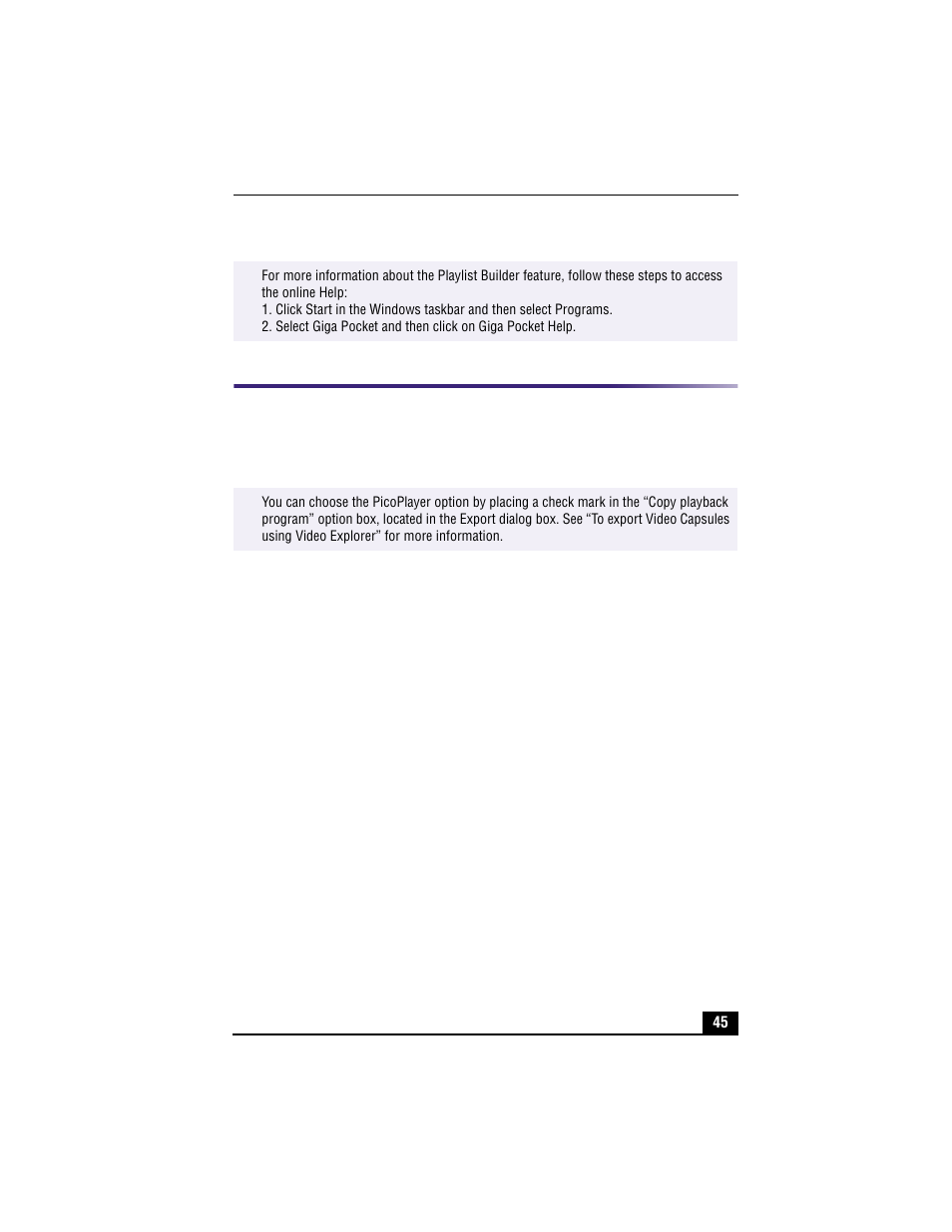 Picoplayer | Sony VAIO PCV-RX490TV User Manual | Page 47 / 142