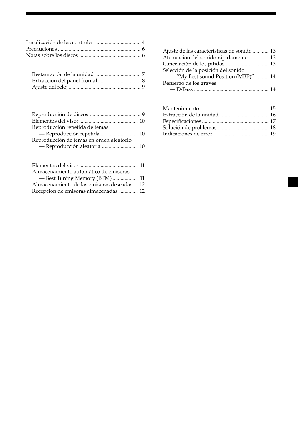 3indice | Sony CDX-CA580X User Manual | Page 21 / 40