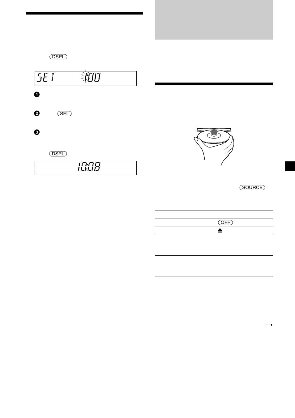 Setting the clock, Cd player cd/md unit (optional), Playing a disc | 9setting the clock | Sony CDX-CA580X User Manual | Page 9 / 40