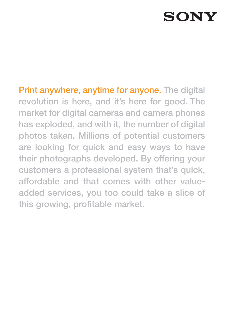 Sony Professional Photo Printer User Manual | Page 5 / 22