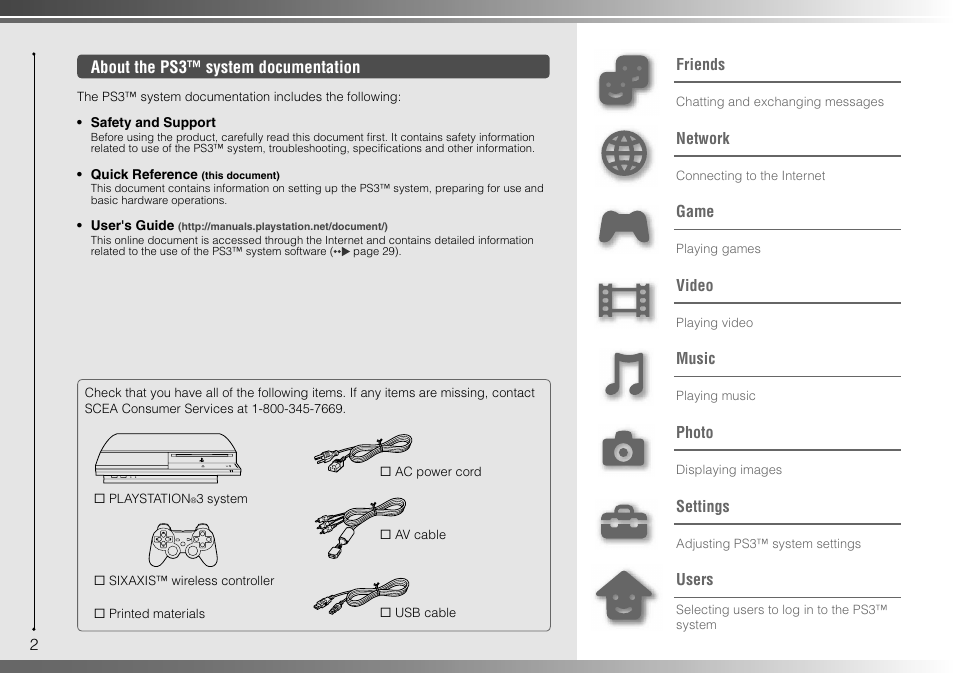 Sony 40GB Playstation 3 CECHH01-1.90 User Manual | Page 2 / 100