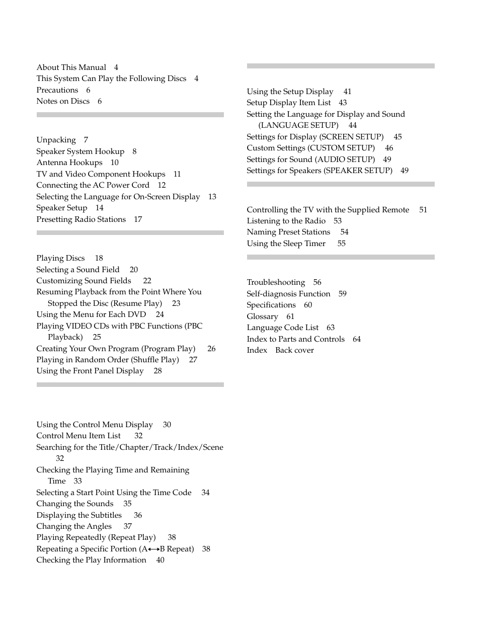Sony DAV-S300 User Manual | Page 3 / 68