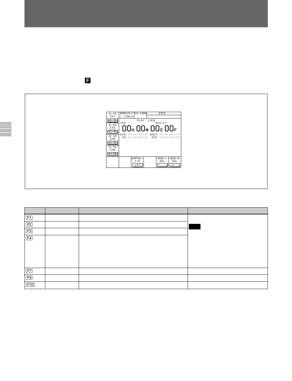 6 pf2 menu (factory settings) | Sony HDW-F500 User Manual | Page 84 / 178