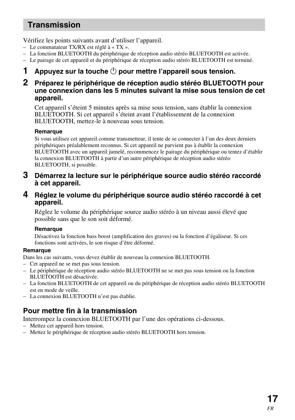 Transmission | Sony HWS-BTA2W User Manual | Page 39 / 68