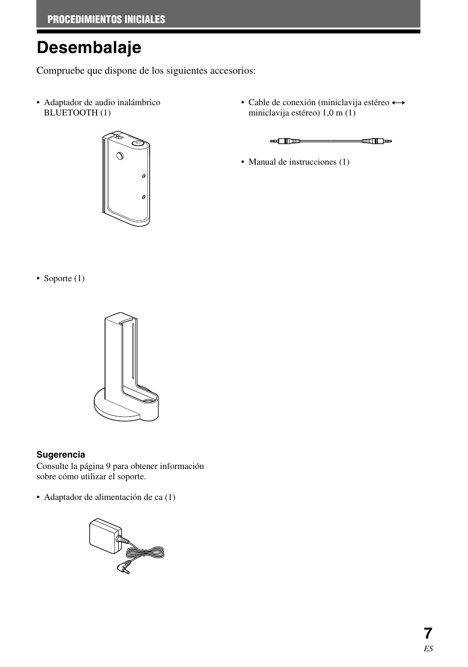 Desembalaje | Sony HWS-BTA2W User Manual | Page 51 / 68