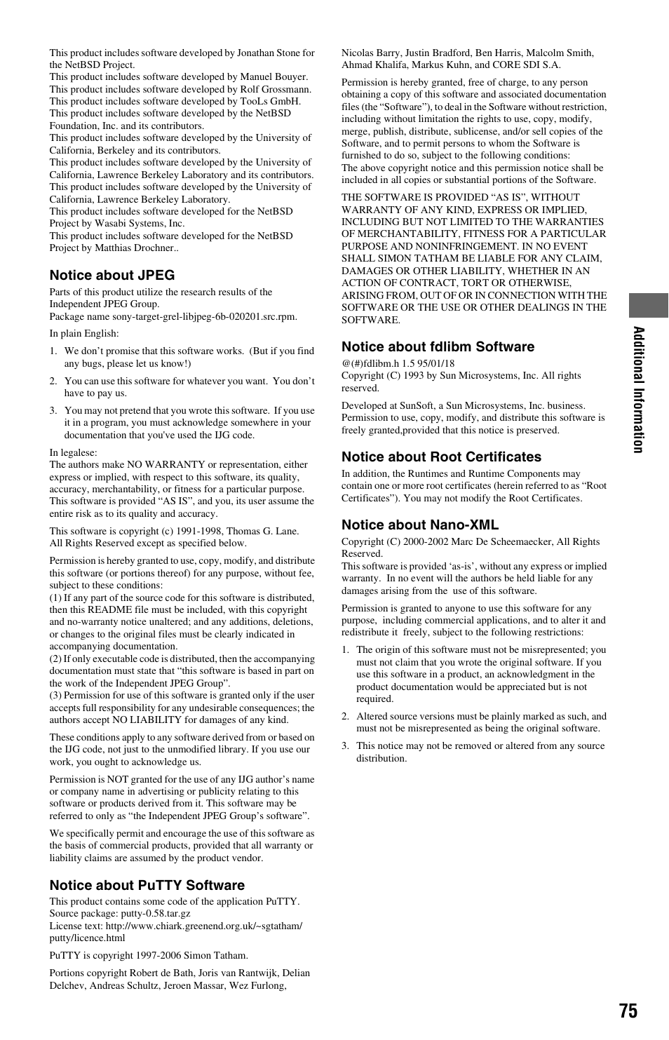 Sony BDP-S350 User Manual | Page 75 / 79