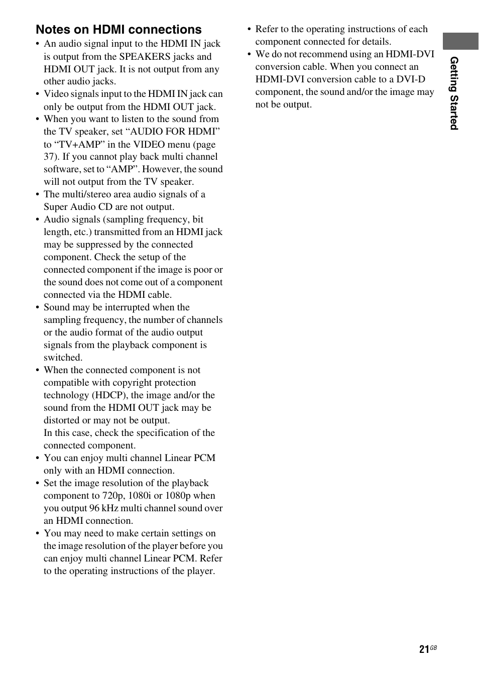 Sony HTSF2300 User Manual | Page 21 / 76