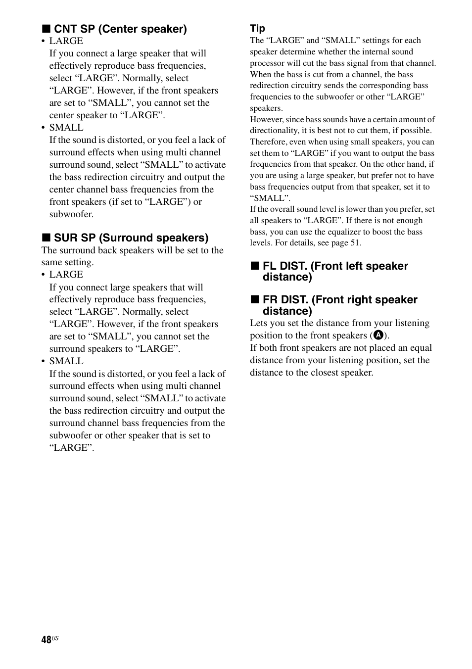Sony STR-DG820 User Manual | Page 48 / 108