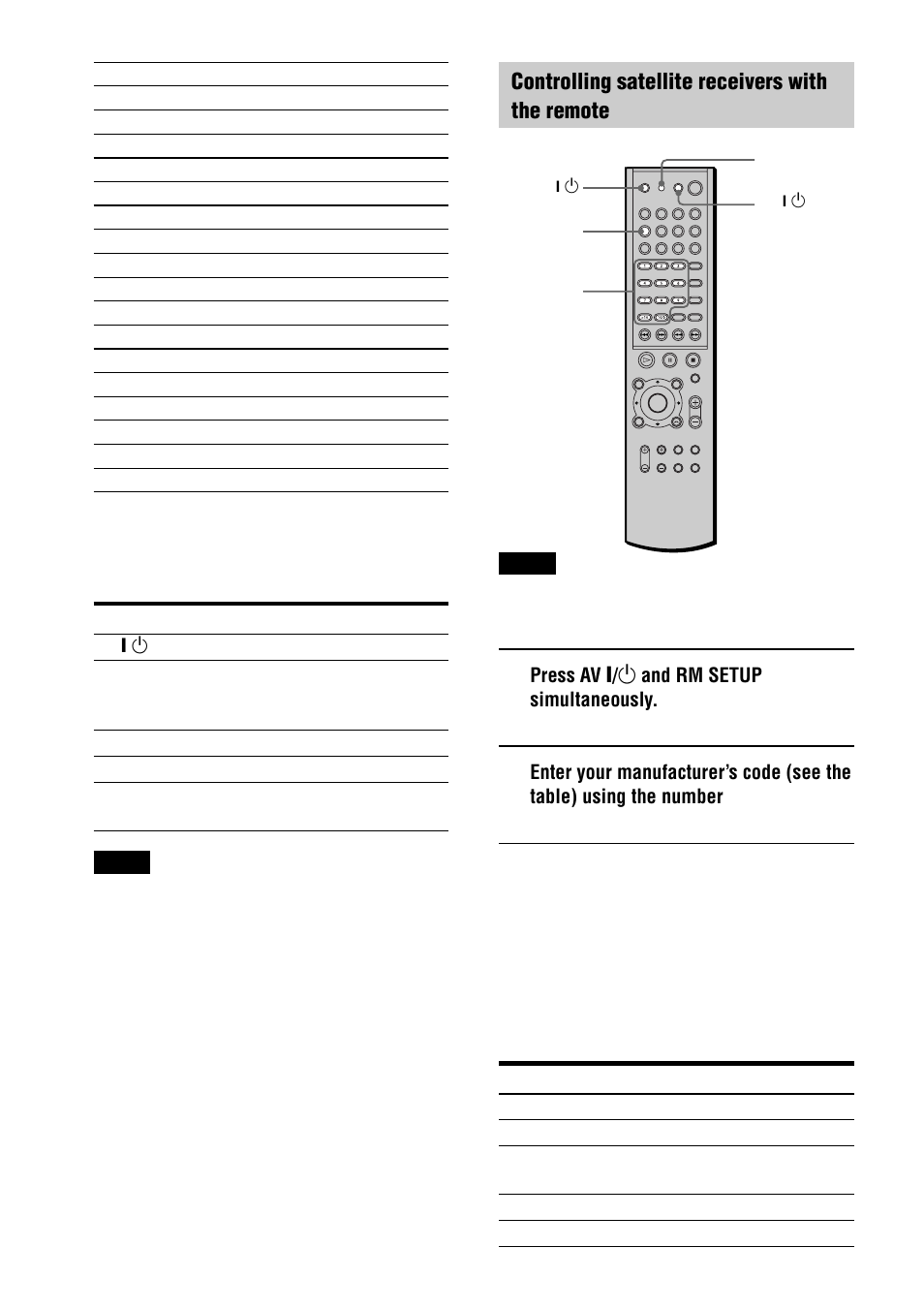Controlling satellite receivers with the remote | Sony AVD-S50ES User Manual | Page 60 / 84