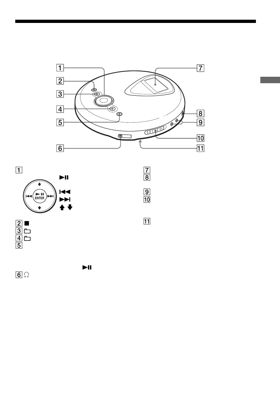Locating the controls | Sony Atrac3/MP3 CD Walkman D-NE300 User Manual | Page 11 / 36