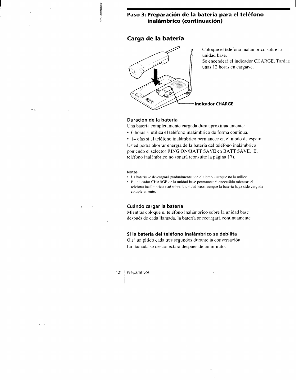 Carga de la batería | Sony SPP-AQ500 User Manual | Page 53 / 84