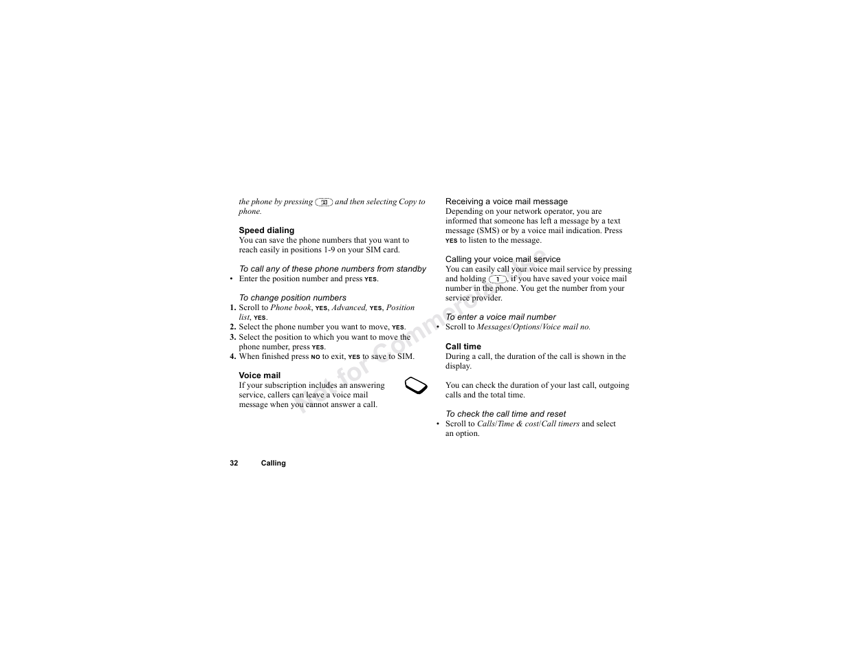 No t fo r c om me rci al u se | Sony T300 User Manual | Page 30 / 83
