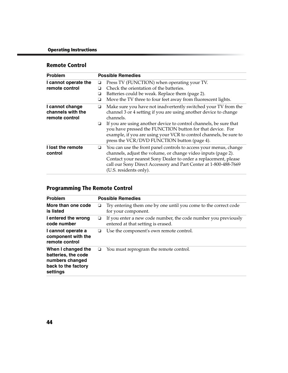 Sony WEGA  KV-27FS210 User Manual | Page 52 / 63