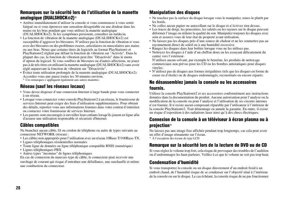 Sony Playstation 2 SCPH-90001 User Manual | Page 28 / 68