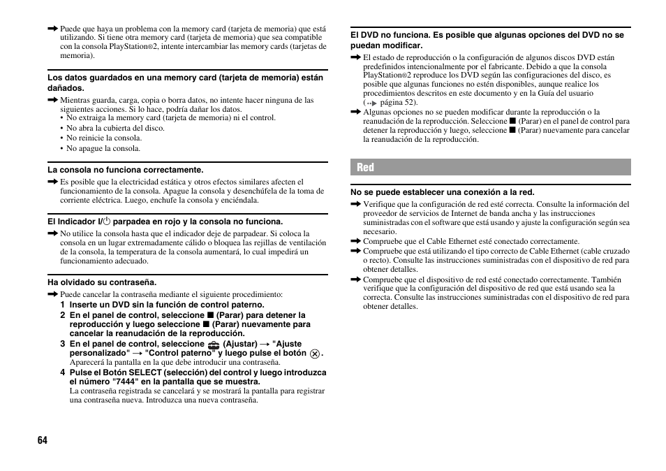 Sony Playstation 2 SCPH-90001 User Manual | Page 64 / 68