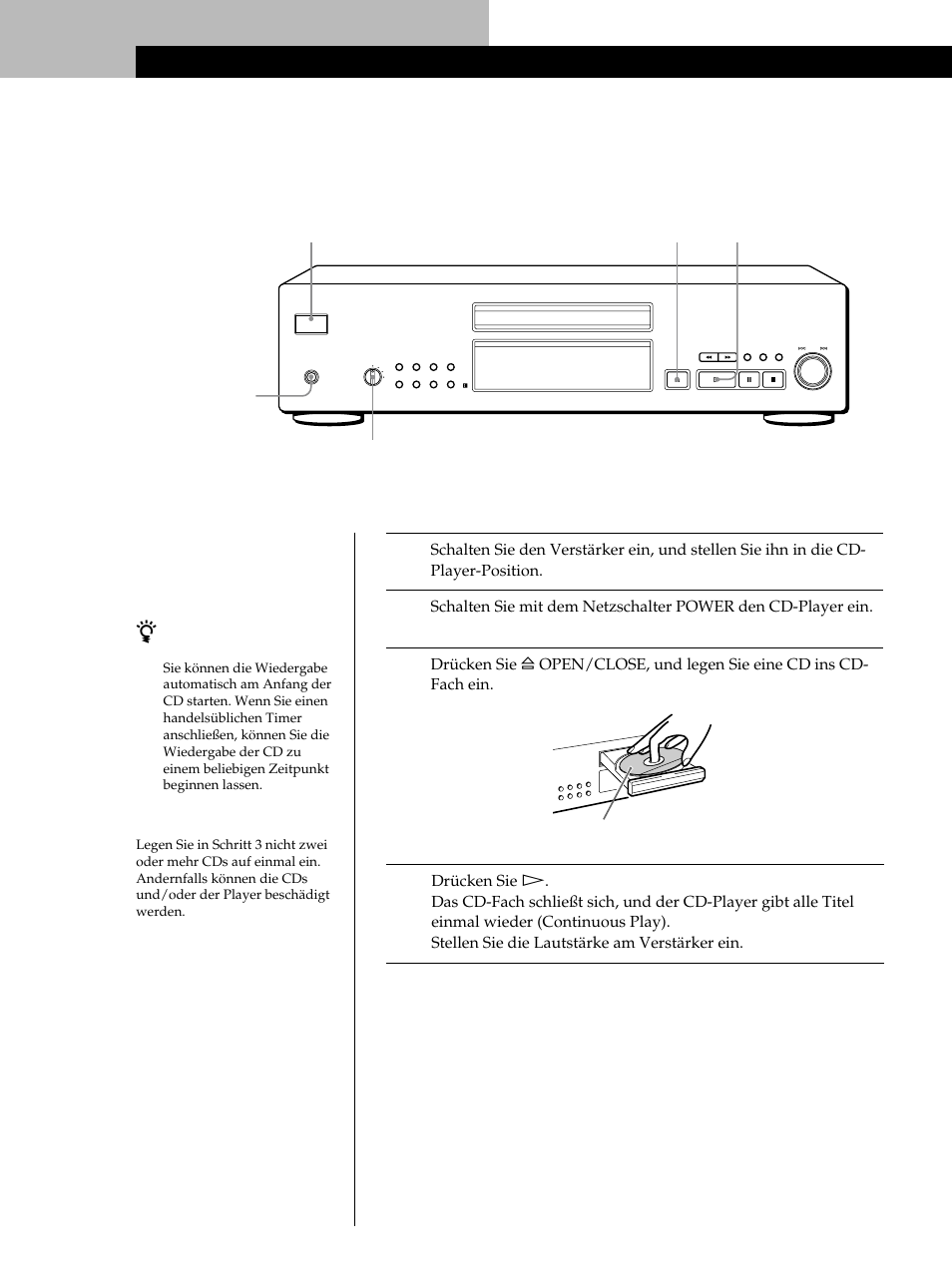 Wiedergeben einer cd, Grundfunktionen | Sony CDP-XB740 User Manual | Page 46 / 84