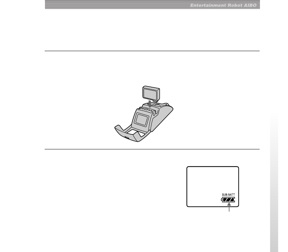 Mise en charge d’une batterie de rechange | Sony AIBO ERA-210P1 User Manual | Page 49 / 96
