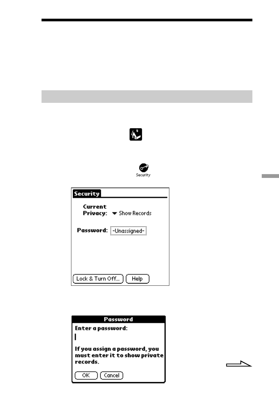 Protecting data | Sony CLIE PEG-S300/E User Manual | Page 197 / 261