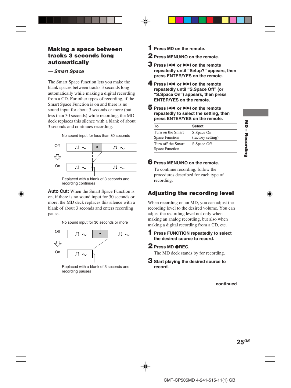 Sony CMT-CP505MD User Manual | Page 25 / 68