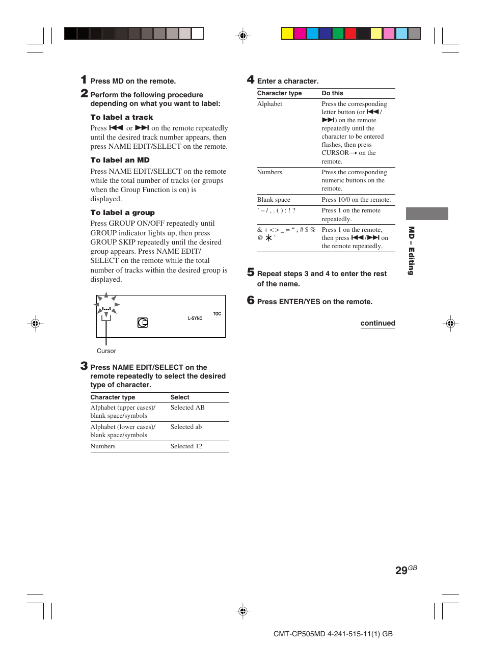 Sony CMT-CP505MD User Manual | Page 29 / 68