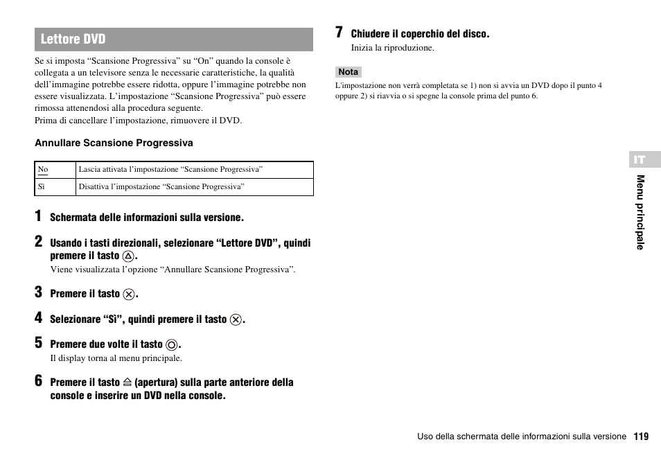 Lettore dvd | Sony PLAYSTATION 2 SCPH-90004 User Manual | Page 119 / 166