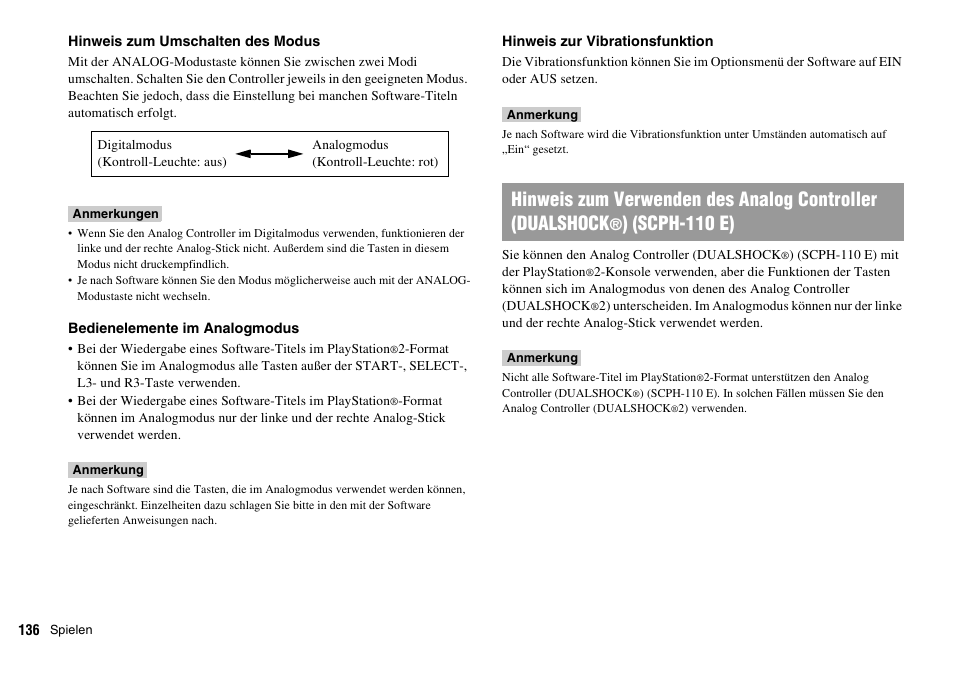 Scph-110 e) | Sony PLAYSTATION 2 SCPH-90004 User Manual | Page 136 / 166