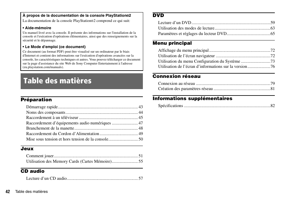 Sony PLAYSTATION 2 SCPH-90004 User Manual | Page 42 / 166