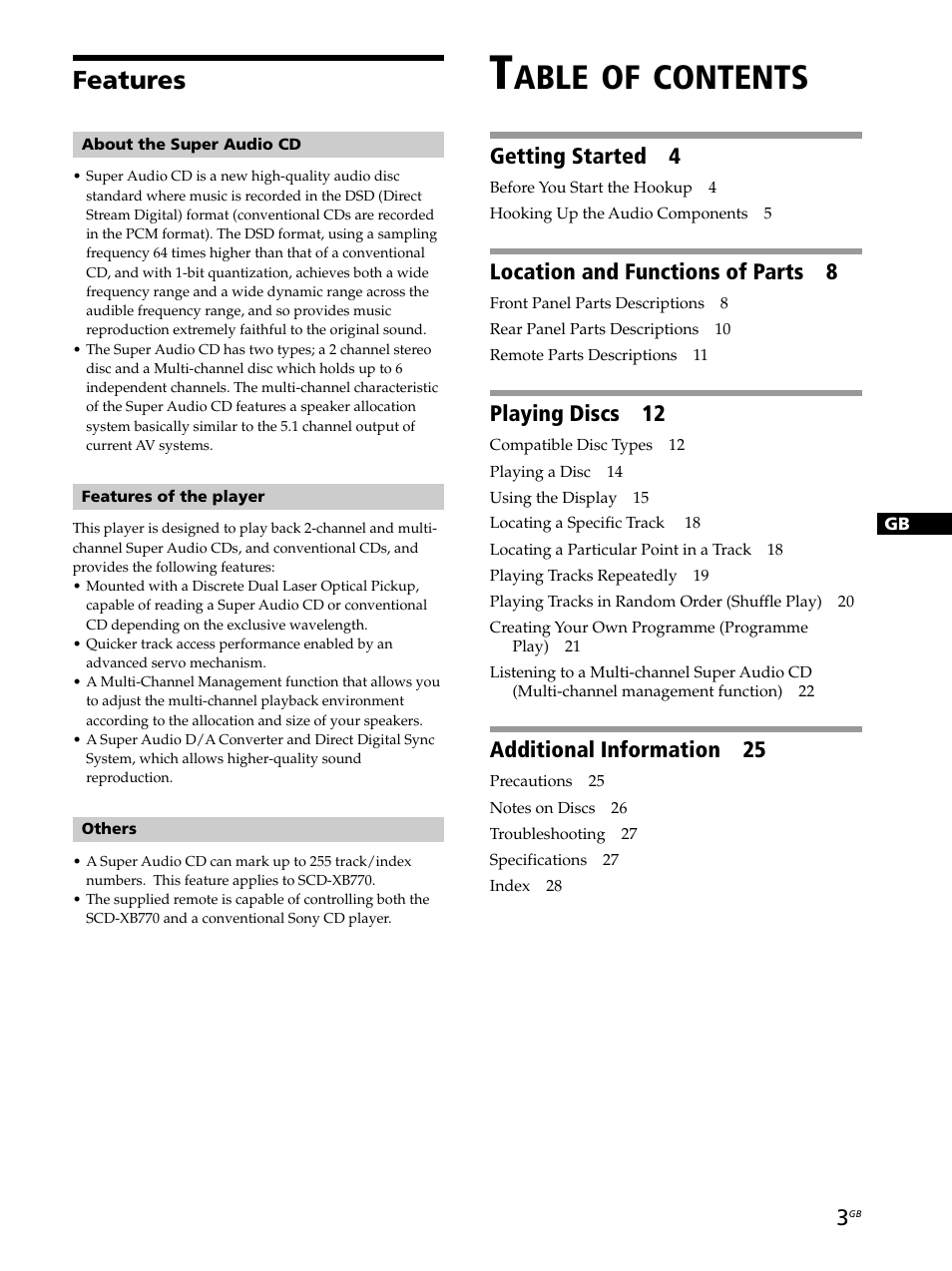 Sony SCD-XB770 User Manual | Page 3 / 112