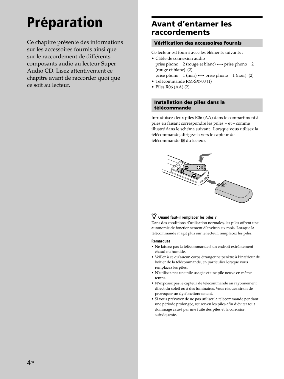 Préparation, Avant d’entamer les raccordements | Sony SCD-XB770 User Manual | Page 32 / 112