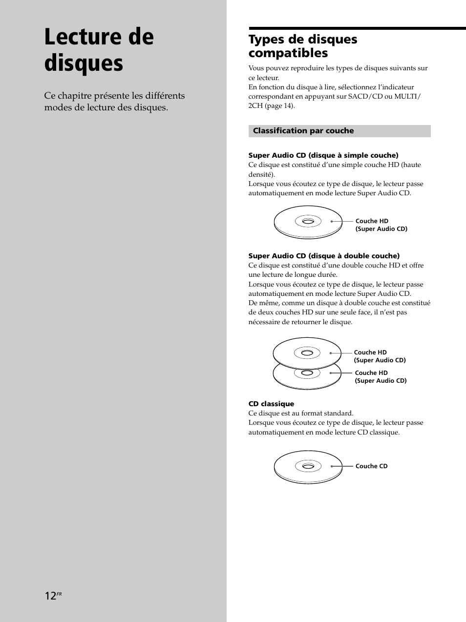 Lecture de disques, Types de disques compatibles | Sony SCD-XB770 User Manual | Page 40 / 112