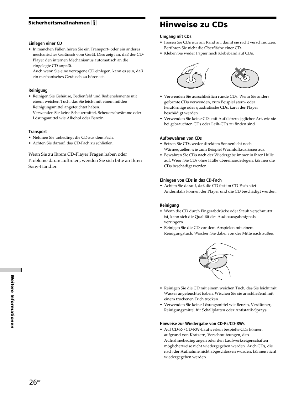 Hinweise zu cds | Sony SCD-XB770 User Manual | Page 82 / 112