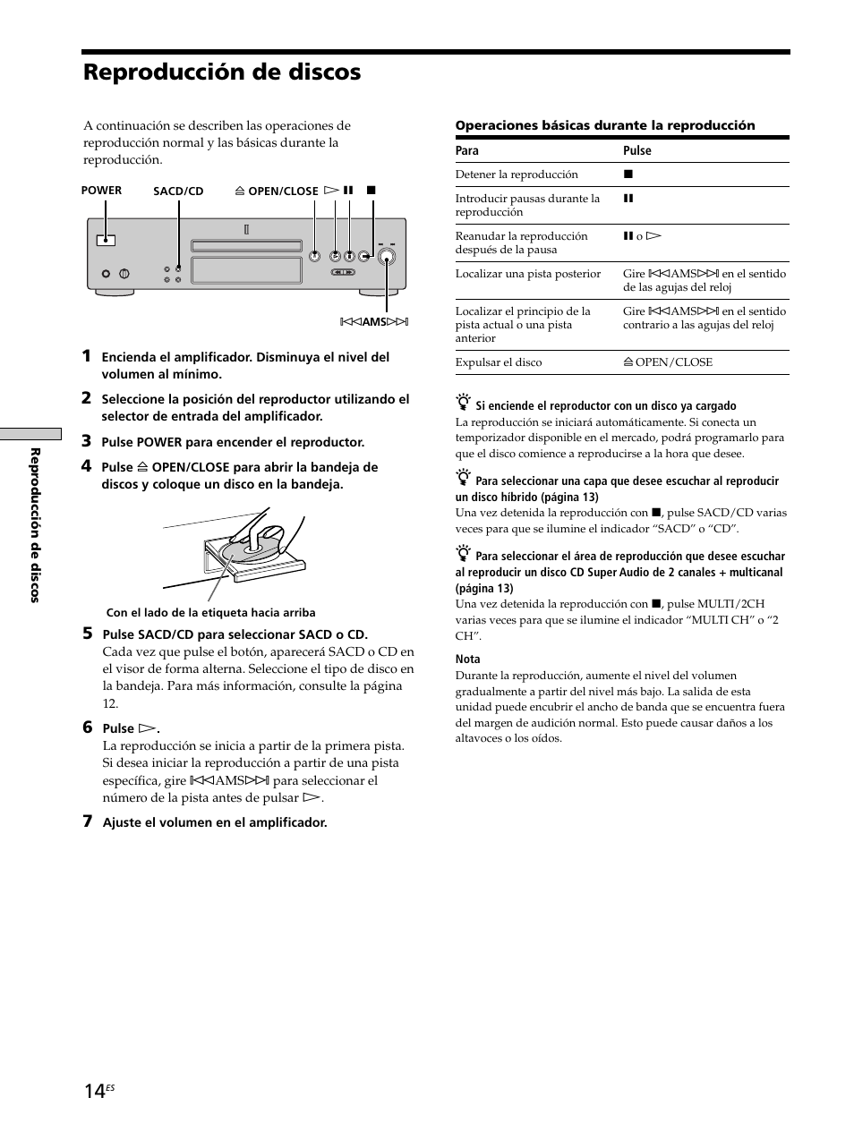 Reproducción de discos | Sony SCD-XB770 User Manual | Page 98 / 112